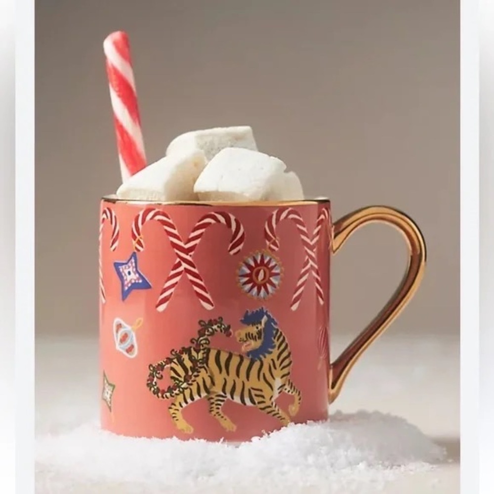 New Anthropologie Juniper Stoneware Mug Tiger